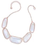 Charter Club Large Shell-finish Stone Statement Necklace, Created For Macy's