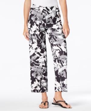 Jm Collection Printed Straight-leg Pants, Created For Macy's