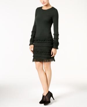 Trina Turk Fringed Sweater Dress