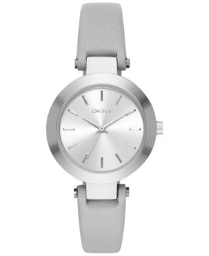 Dkny Women's Stanhope Gray Leather Strap Watch 28mm Ny2456
