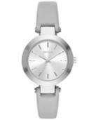 Dkny Women's Stanhope Gray Leather Strap Watch 28mm Ny2456