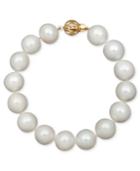 "belle De Mer Pearl Bracelet, 7-1/2"" 14k Gold A+ Cultured Freshwater Pearl Strand (11-13mm)"