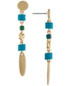Rachel Rachel Roy Gold-tone Beaded Linear Drop Earrings