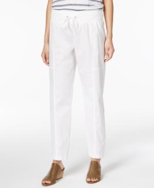 Eileen Fisher Organic Cotton-blend Ankle Pants