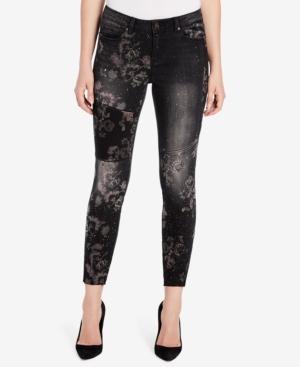 Vintage America Boho Cotton Printed Ankle Skinny Jeans