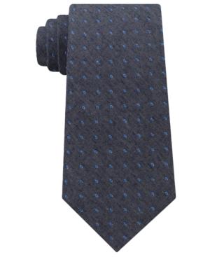 Calvin Klein Men's Gray Denim Dot Tie