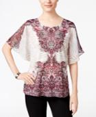 Jm Collection Butterfly-sleeve Top, Only At Macy's