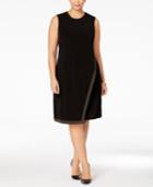 Calvin Klein Plus Size Embellished Faux-wrap Dress