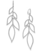 Danori Cubic Zirconia Leaf Drop Earrings, Created For Macy's
