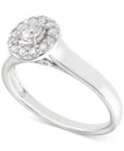 X3 Certified Diamond Engagement Ring (1/2 Ct. T.w.) In 14k White Gold, Created For Macy's