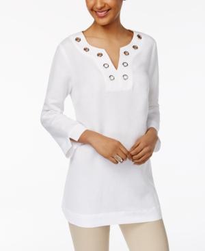 Jm Collection Grommet-trim Tunic, Only At Macy's