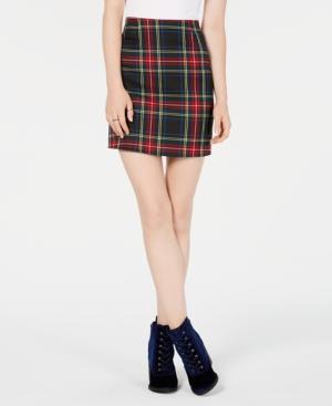 Love, Fire Plaid Mini Skirt