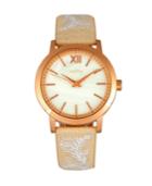 Bertha Quartz Penelope Collection Cream And Eggshell Leather Watch 36mm