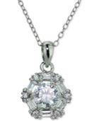 Giani Bernini Cubic Zirconia Baguette Pendant Necklace In Sterling Silver, Only At Macy's