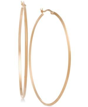 Polished Hoop Earrings In 14k Rose Gold Over Vermeil