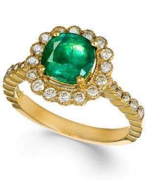 Emerald Envy By Effy Emerald (1-1/4 Ct. T.w.) And Diamond (1/2 Ct. T.w.) Ring In 14k Gold