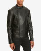 Kenneth Cole Reaction Men's Faux Leather Moto Jacket