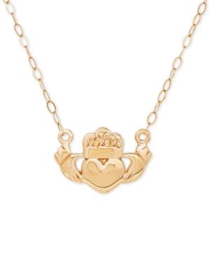 Claddagh Pendant Necklace In 14k Gold