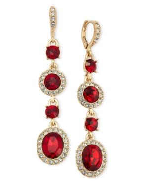 Givenchy Gold-tone Linear Crystal Earrings