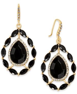 Inc International Concepts Gold-tone Stone & Pave Teardrop Drop Earrings, Created For Macy's