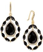 Inc International Concepts Gold-tone Stone & Pave Teardrop Drop Earrings, Created For Macy's