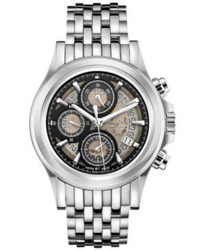 Bulova Accuswiss Men's Chronograph Kirkwood Stainless Steel Bracelet Watch 42mm 63b170