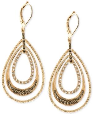 Judith Jack Gold-plated Sterling Silver Crystal And Marcasite Accented Orbital Hoop Earrings
