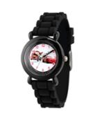 Disney Cars Mater And Lightning Mcqueen Boys' Black Plastic Time Teacher Watch