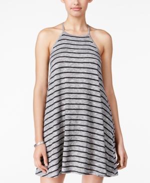 Fire Juniors' Heathered Halter Shift Dress