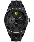 Scuderia Ferrari Men's Redrev T Black Silicone Strap Watch 44mm 830259