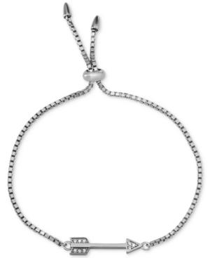 Giani Bernini Cubic Zirconia Arrow Adjustable Slider Bracelet In Sterling Silver Or 18k Gold-plated Sterling Silver, Only At Macy's