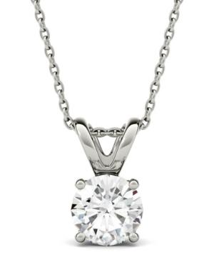 Moissanite Solitaire Pendant (1-9/10 Ct. T.w. Diamond Equivalent) In 14k White Gold