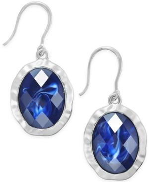 Charter Club Silver-tone Blue Crystal Drop Earrings, Only At Macy's