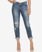 Jessica Simpson Juniors' Mika Embroidered Girlfriend Jeans