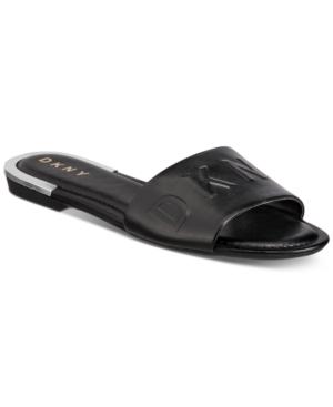Dkny Women's Kam Logo Flat Sandals, Created For Macy's