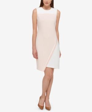 Tommy Hilfiger Colorblocked Asymmetrical Scuba Dress
