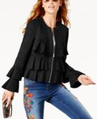 Anna Sui Loves Inc International Concepts Ruffled Faux-suede Jacket, Created For Macy's