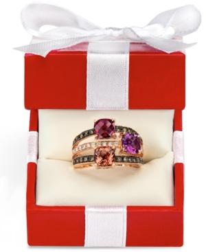 Le Vian Multistone And Diamond Ring In 14k Rose Gold (3/8 Ct. T.w.)