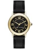 Marc Jacobs Women's Riley Black Leather Strap Watch 28mm