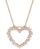 Le Vian Vanilla Diamond Baguette Heart 20 Pendant Necklace (5/8 Ct. T.w.) In 14k Rose Gold