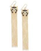 Thalia Sodi Gold-tone Tiger Fringe Linear Earrings, Only At Macy's