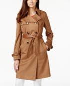 Via Spiga Faux-suede Double-breasted Trench Coat