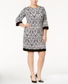 Jessica Howard Plus Size Sequined Damask Dress