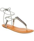 Roxy Caspian Tie-up Thong Sandals Women's Shoes