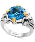 Effy Balissima Blue Topaz Ring (6-1/5 Ct. T.w.) In Sterling Silver And 18k Gold