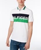 Tommy Hilfiger Men's Custom-fit Stripe Logo Stretch Polo