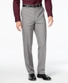 Alfani Men's Windowpane-plaid Flat-front Pants, Only At Macy's