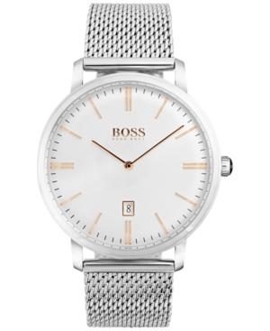 Boss Men's Tradition Stainless Steel Mesh Bracelet Watch 40mm 1513481