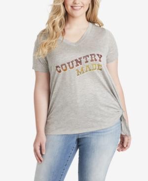 Jessica Simpson Juniors' Plus Size Country Made Graphic T-shirt