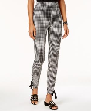 The Edit By Seventeen Juniors' Gingham Pull-on Pants, Created For Macy's